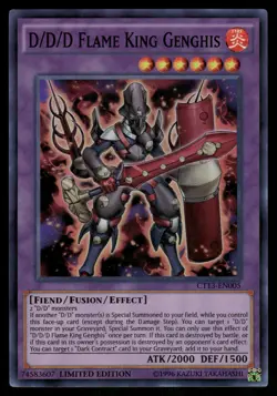 Yugioh D/D/D Flame King Genghis CT13-EN005 Super Rare Limited NM - Image 1