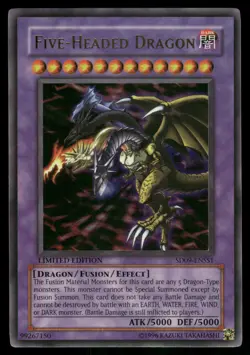 Yugioh Five-Headed Dragon SD09-ENSS1 Ultra Rare Limited NM - Image 1