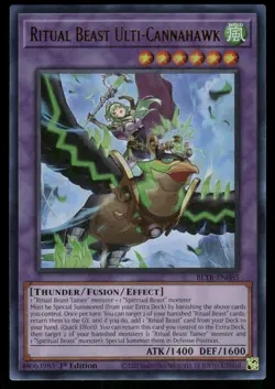 Yugioh Ritual Beast Ulti-Cannahawk BLTR-EN085 Ultra Rare 1st Edition NM - Image 1