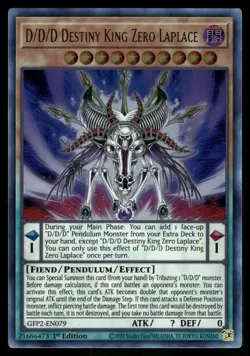 Yugioh D/D/D Destiny King Zero Laplace GFP2-EN079 Ultra Rare 1st Edition NM - Image 1