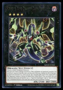 Yugioh Supreme King Dragon Dark Rebellion MZMI-EN060 Rare 1st Edition NM - Image 1