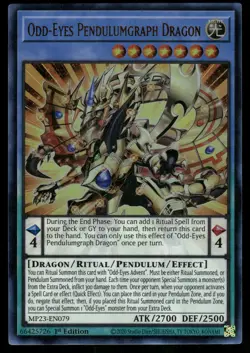 Yugioh Odd-Eyes Pendulumgraph Dragon MP23-EN079 Ultra Rare 1st Edition NM - Image 1
