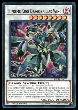 Yugioh Supreme King Dragon Clear Wing LEDD-ENC30 Common 1st Edition NM - Image 1