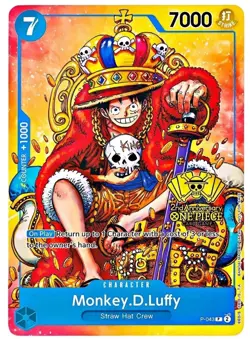 One Piece Card Game Monkey D Luffy P-043 2nd Anniversary Promo Sealed - Image 1