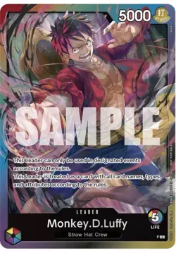 One Piece Card Game Monkey D Luffy P-043 2nd Anniversary Promo Sealed - Image 3