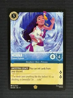 Disney Lorcana Moana Curious Explorer Legendary Non-foil Winterspell - Image 1