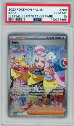 2023 Pokemon Paldean Fates Iono #269 SIR PSA 10 - Image 1