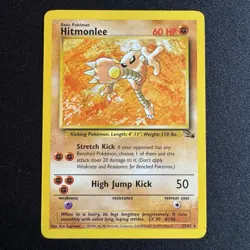Hitmonlee 22/62 Fossil Regular Pokemon TCG Non Holo Rare WOTC - Image 1