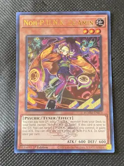 YuGiOh! - Noh-P.U.N.K. Ze Amin BLMM-EN073 Emblazoned Ultra Rare 1st Edition NM - Image 1