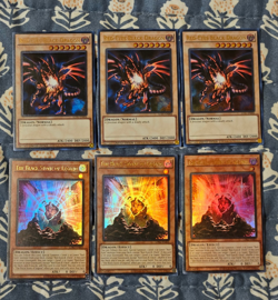 Red-Eyes Black Dragon x3 LC01 + The Black Stone of Legend x3 LDK2 Yugioh - Image 1