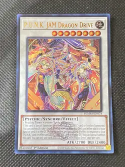 YuGiOh! - P.U.N.K. JAM Dragon Drive BLMM-EN078 Ultra Rare 1st Edition Near Mint - Image 1