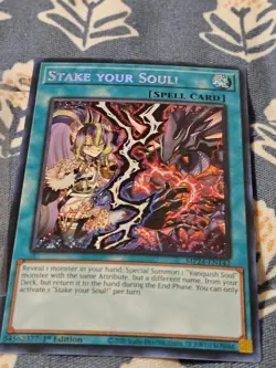 Stake Your Soul! - Prismatic Secret Rare - MP24-EN142 1st Edition Yugioh - Image 1