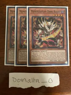 3x Yugioh Mementotlan Dark Blade VASM-EN004 Super Rare 1st Ed NM/VLP Playset - Image 1