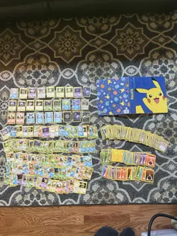 Vintage Pokemon Card Binder w/ Lot Of 397 Cards Holo, Promos, 1st edition, +more - Image 1