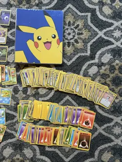 Vintage Pokemon Card Binder w/ Lot Of 397 Cards Holo, Promos, 1st edition, +more - Image 3