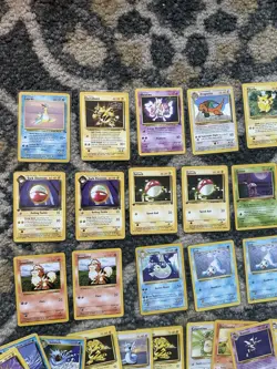Vintage Pokemon Card Binder w/ Lot Of 397 Cards Holo, Promos, 1st edition, +more - Image 4