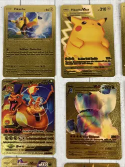 Lot of 22 Pokemon Gold Fan Art Collector's Cards Charizard, Pikachu & Others - Image 2