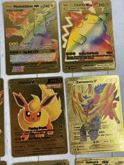 Lot of 22 Pokemon Gold Fan Art Collector's Cards Charizard, Pikachu & Others - Image 4