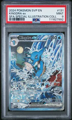 (UPGRADEU) 2024 POKEMON SVP EN-SV BLACK STAR PROMO #131 KINGDRA EX PSA 9 CLEAN!! - Image 1