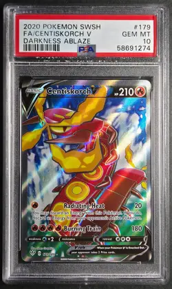 Pokemon 2020 Centiskorch V #179 PSA 10 GEM MINT -- USA SHIPPING ONLY - Image 1