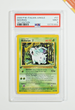 Pokemon PSA 9 Nidoran #57 1st Ed Jungle 2000 Italiano - Image 1