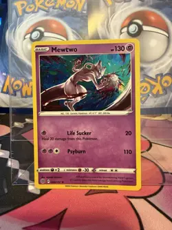 Pokemon Mewtwo 056/172 Cosmo Holo Promo *SWIRL* - Image 1