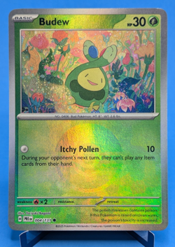 Budew 004/131 Pokemon TCG 2025 Poke Ball Holo Prismatic Evolutions Near Mint - Image 1