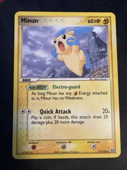 Pokemon - Minun 37/106 Uncommon Emerald - Image 1