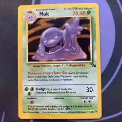 Pokemon TCG Muk Fossil 13/62 Holo 1999-2000 Wizards Base Set Copyright Holo Rare - Image 1