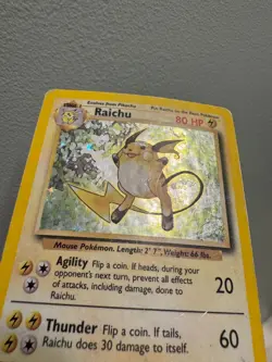 Raichu 14/102 - Holo Rare - Base Set - Unlimited - Pokemon TCG - HP/Damaged - Image 3