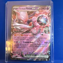 Pokemon Team Rocket's Mewtwo ex 280 HP Double Rare Holo 081/182 Destined Rivals - Image 1