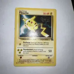 1999 Pokemon Pikachu Black Star Promo Card #4 WB Movie Promo, WOTC ￼ - Image 1