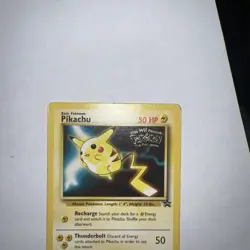 1999 Pokemon Pikachu Black Star Promo Card #4 WB Movie Promo, WOTC ￼ - Image 2