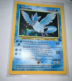 Pokemon TCG WOTC 1999 Fossil Set: Articuno 2/62 Holo Rare Card Great Shape - Image 1