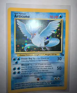 Pokemon TCG WOTC 1999 Fossil Set: Articuno 2/62 Holo Rare Card Great Shape - Image 3