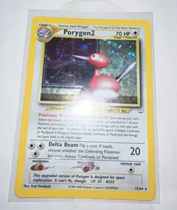 Pokemon TCG Porygon2 Neo Revelation Holo Rare Card 12/64 LP-NM - Image 1