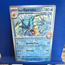 Pokemon Misty's Gyarados 180 HP Rare Reverse Holo 049/182 Sv10 Destined Rivals - Image 1