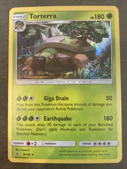 Torterra Holo Rare SM - Ultra Prism 9/156 Pokemon TCG LP - Image 1