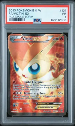 2013 Pokemon B & W FA Victini EX Plasma Storm PSA 1 - Image 1
