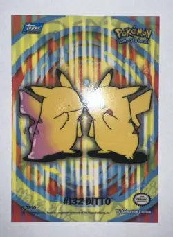 Pokemon Topps 2000 TV Animation Series 2 Stick-Ons #132 Ditto Card 5 of 10 - Image 1