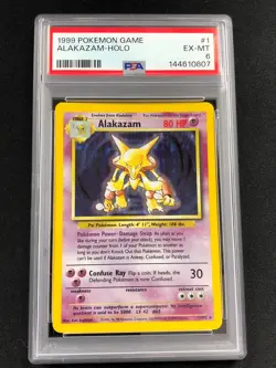 Pokemon 1999 Alakazam Holo 1/102 PSA 6 - Image 1