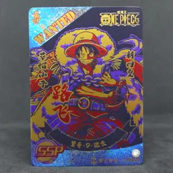 Monkey D Luffy NO3 SSP-01 One Piece Wanted Black Holo Foil - Image 2