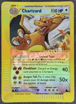 CARTA POKEMON CHARIZARD CRYSTAL REVERSE 146/144 ENG SKYRIDGE TCG CARD PL - Image 1