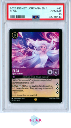 ELSA DISNEY LORCANA EN 1-THE FIRST CHAPTER 2023 42 PSA 10 - Image 1