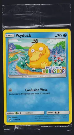 Pokemon TCG Psyduck 28/149 Build-A-Bear Workshop Stamped Promo Card Sealed - Image 1