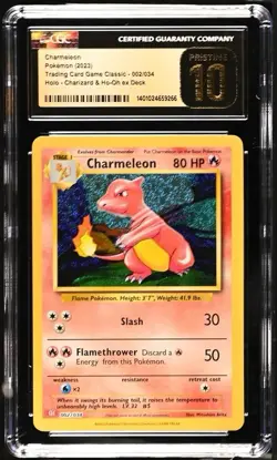 CGC 10 PRISTINE Charmeleon Holo 002/034 Trading Card Game Classic CLC Pokemon - Image 3