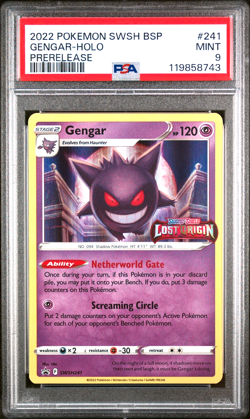 Pokemon Card PSA 9 Gengar SWSH241 Sword & Shield Promo Holo Lost Origin 2022 - Image 1