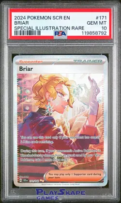 Pokemon Card PSA 10 Briar 171/142 Stellar Crown Special Illustration Rare 2024 - Image 1
