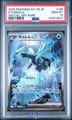 Pokemon Card PSA 10 Kyurem ex 168/086 SV11B Japanese Black Bolt SAR Rare FA 2025 - Image 1