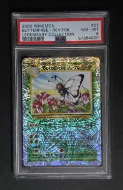 Butterfree 21/110 PSA 8 Legendary Collection Pokemon Card Reverse Holo - Image 1